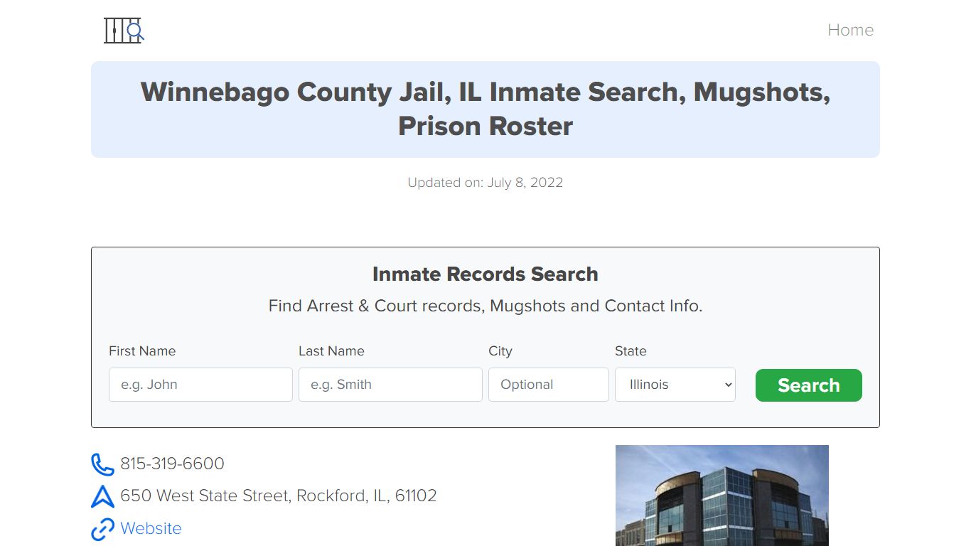 Winnebago County Jail, IL Inmate Search, Mugshots, Prison ...