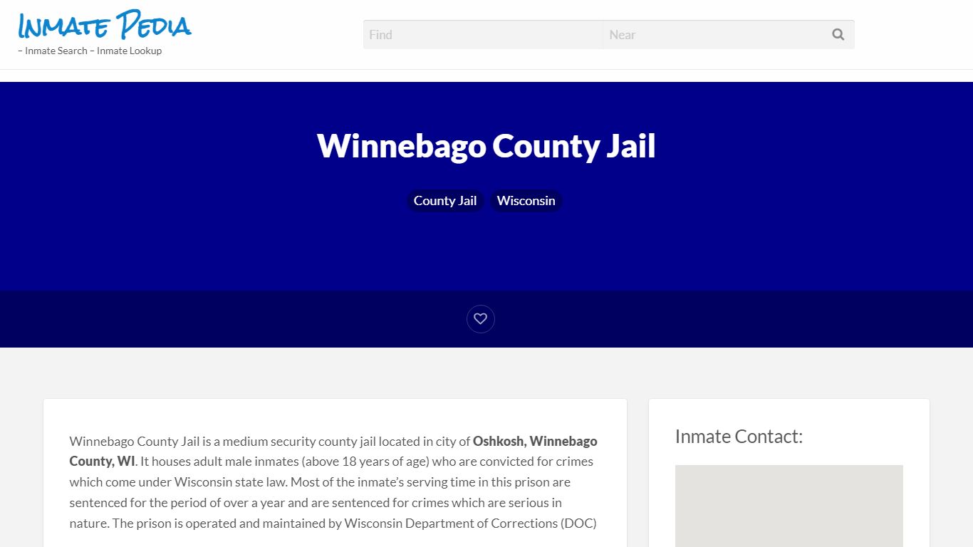 Winnebago County Jail – Inmate Pedia – Inmate Search ...