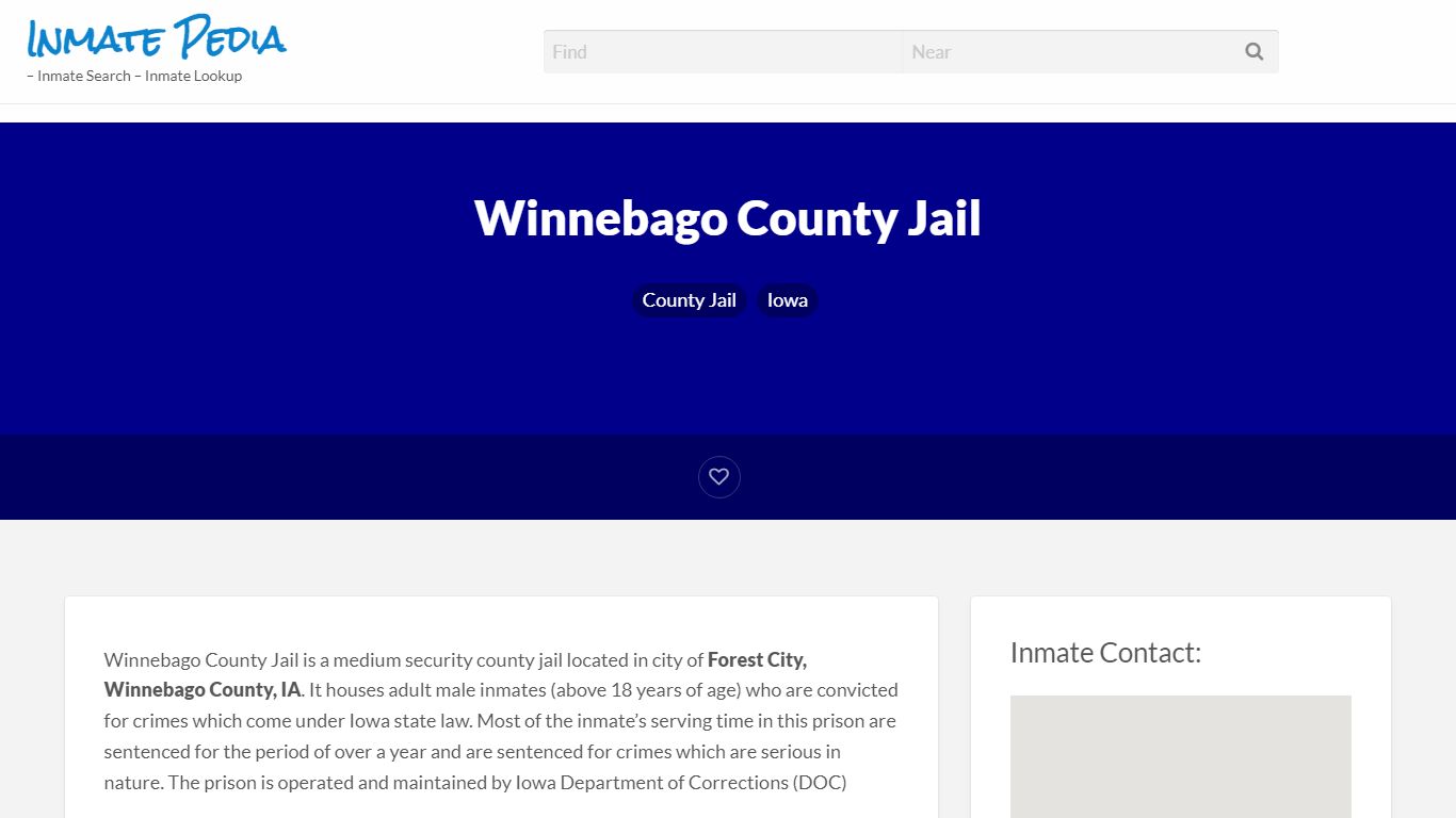 Winnebago County Jail – Inmate Pedia – Inmate Search ...